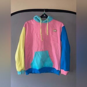 Colorful Hoodie with Logo Patch